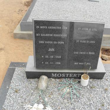 MOSTERT Jan 1925-1996