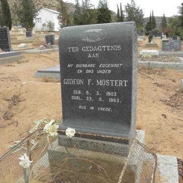 MOSTERT Gideon F. 1903-1963