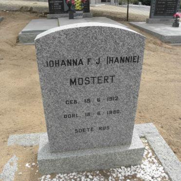 MOSTERT Johanna F.J. 1912-1980