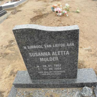 MULDER Susanna Aletta 1952-2004