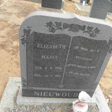 NIEUWOUDT Elizabeth Maria 1920-1967