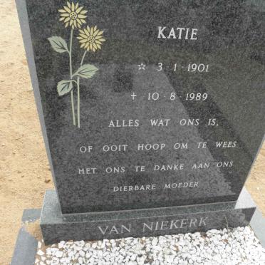 NIEKERK Katie, van 1901-1989