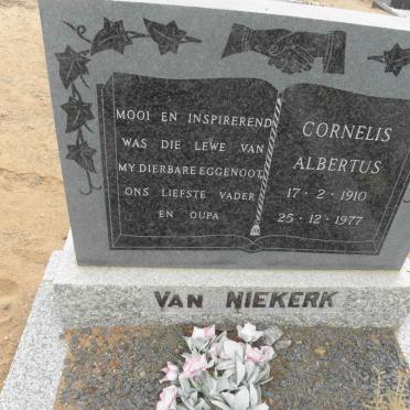 NIEKERK Cornelis Albertus, van 1910-1977
