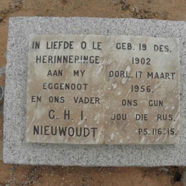 NIEUWOUDT G.H.I. 1902-1956