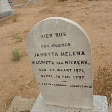 NIEKERK Janetta Helena Magrieta, van 1871-1937