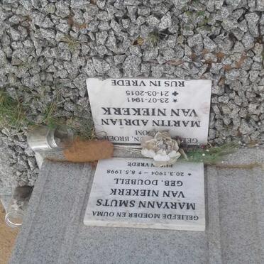 NIEKERK Izak J.M., van 1903-1942 &amp; Maryann Smuts DOUBELL 1904-1998 :: VAN NIEKERK Martin Adrian 1941-2015