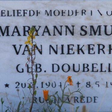 NIEKERK Maryann Smuts, van nee DOUBELL 1904-1998