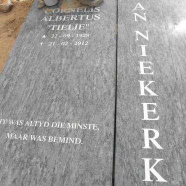 NIEKERK Cornelis Albertus, van 1928-2012