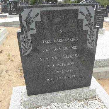 NIEKERK S.A., van nee ROSSOUW 1889-1973