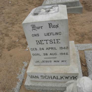 SCHALKWYK Betsie, van 1942-1946