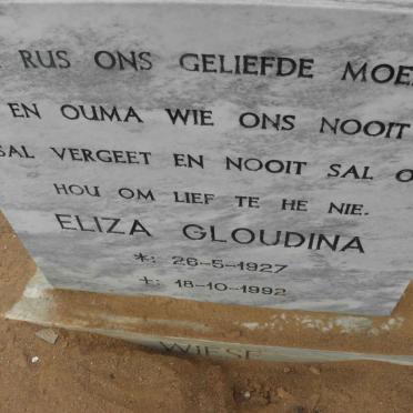 WIESE Eliza Gloudina 1927-1992
