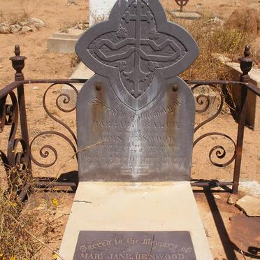 HENWOOD Barbara Balch 1844-1869 :: HENWOOD Mary Jane 1869-1869