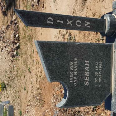 DIXON Serah 1913-1989