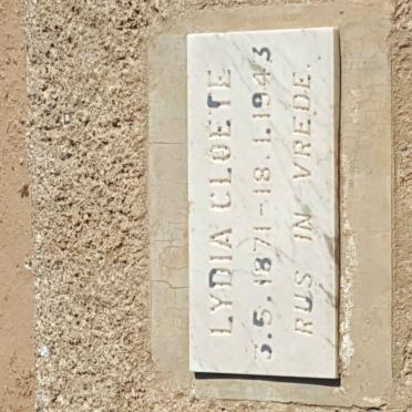 CLOETE Lydia 1871-1943