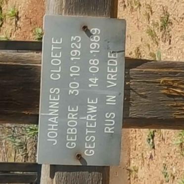 CLOETE Johannes 1923-1989