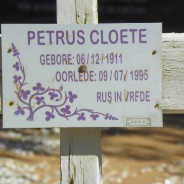 CLOETE Petrus 1911-1995