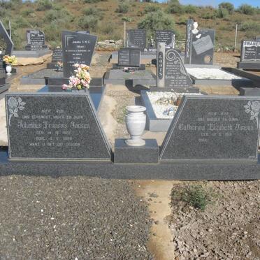 JANSEN Johannes Francois 1922-1988 &amp; Catharina Elizabeth 1913-