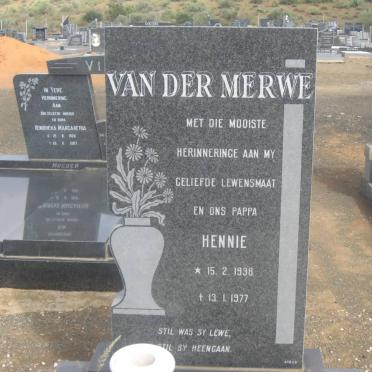 MERWE Hennie, van der 1938-1977