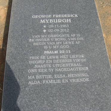 MYBURGH George Frederick 1963-2011