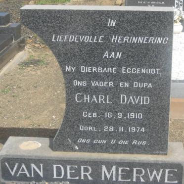 MERWE Charl David, van der 1910-1974 &amp; Johanna Francina 1911-1986