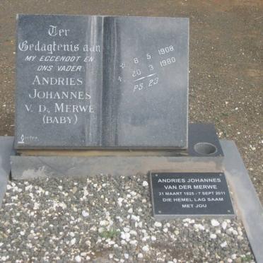 MERWE Andries Johannes, v.d. 1908-1980 :: MERWE Andries Johannes, v.d. 1925-2011