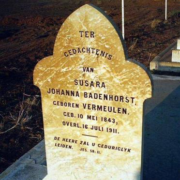 BADENHORST Susara Johanna geb VERMEULEN 1843-1911