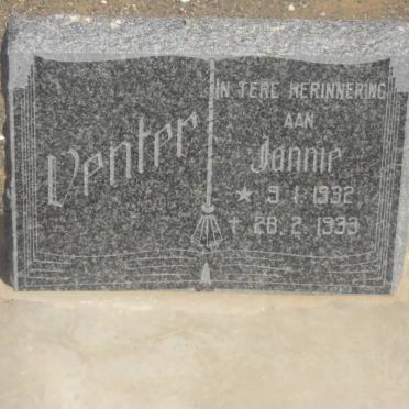 VENTER Jannie 1932-1933