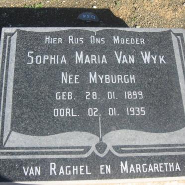 WYK Sophia Maria, van nee MYBURGH 1899-1935