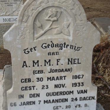 NEL A.M.M.F. nee JORDAAN 1867-1933