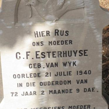 ESTERHUYSE C.F. nee VAN WYK -1940