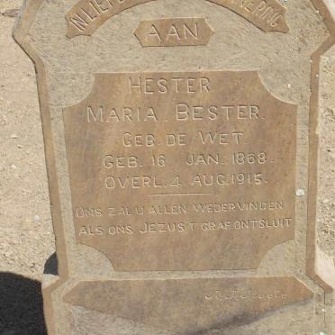 BESTER Hester Maria nee DE WET 1868-1915