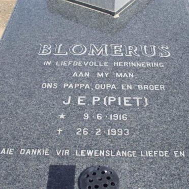 BLOMERUS J.E.P. 1916-1993