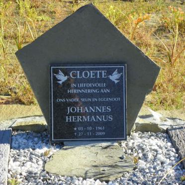 CLOETE Johannes Hermanus 1961-2009