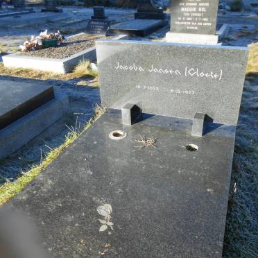 CLOETE Jacoba Jansen 1933-1973