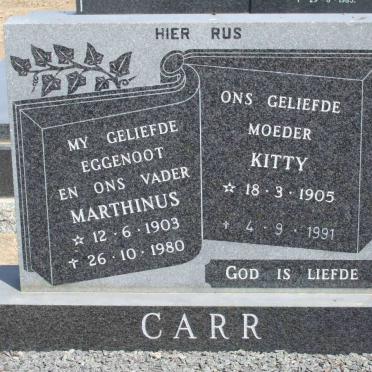 CARR Marthinus 1903-1980 &amp; Kitty 1905-1991