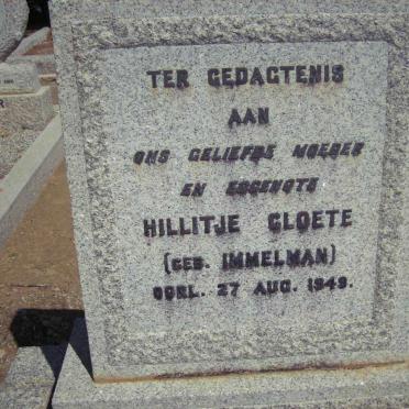 CLOETE Hillitje nee IMMELMAN -1949