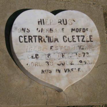 COETZEE Gertruida nee ESTERHUIZEN 1873-1953