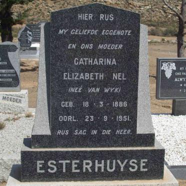 ESTERHUYSE Catharina Elizabeth NEL nee VAN WYK 1886-1951