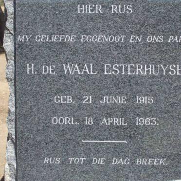 ESTERHUYSE H. de Waal 1915-1963