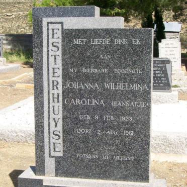 ESTERHUYSE Johanna Wilhelmina Carolina 1923-1961