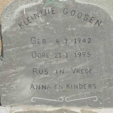GOOSEN Kleintjie 1942-1995