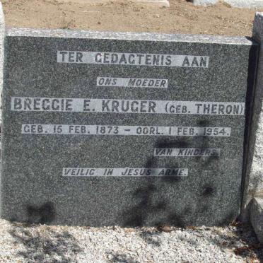 KRUGER Breggie E. nee THERON 1873-1954