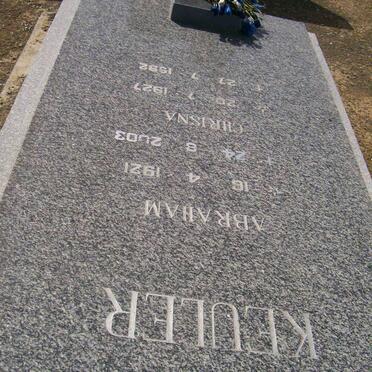 KEULER Abraham  1921-2003 &amp; Chrisna 1927-1992