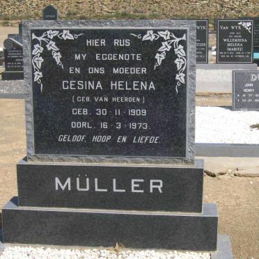 MÜLLER Gesina Helena nee VAN HEERDEN 1909-1973