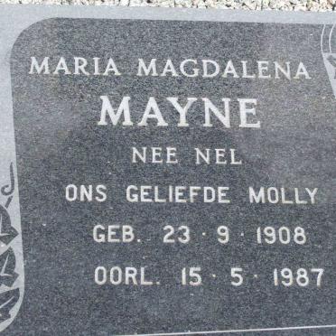MAYNE Maria Magdalena nee NEL 1908-1987