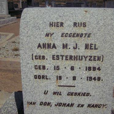 NEL Anna M.J. nee ESTERHUYZEN 1894-1948