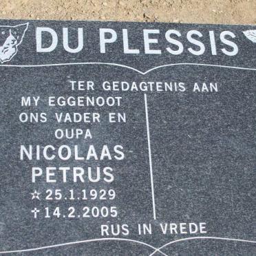 PLESSIS Nicolaas Petrus, du 1929-2005