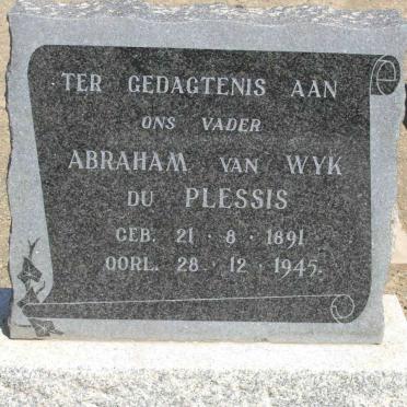 PLESSIS Abraham van Wyk, du 1891-1945