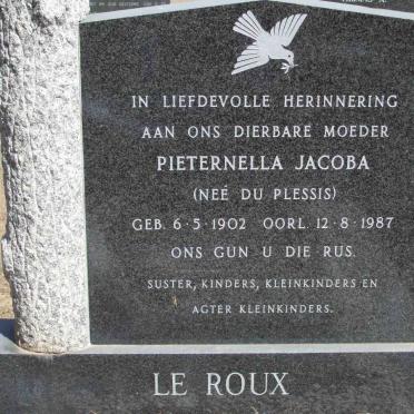 ROUX Pieternella Jacoba, le nee DU PLESSIS 1902-1987