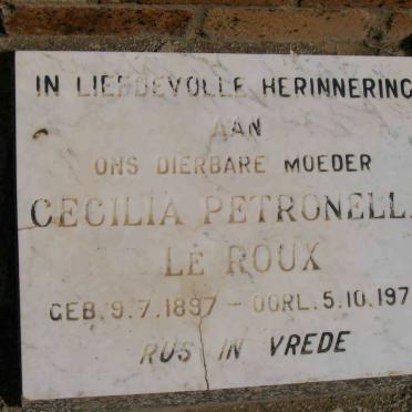 ROUX Cecilia Petronella, le 1897-1977